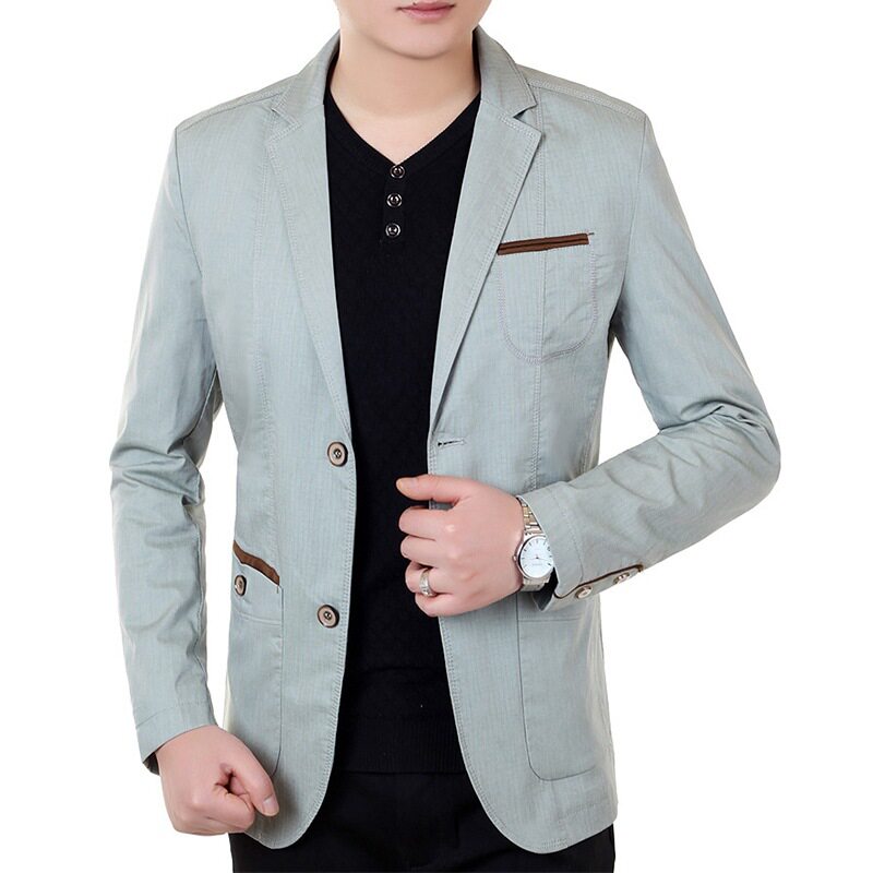 户外春秋季中年男士休闲西装男纯色薄款男款西服外套爸爸断码清仓
