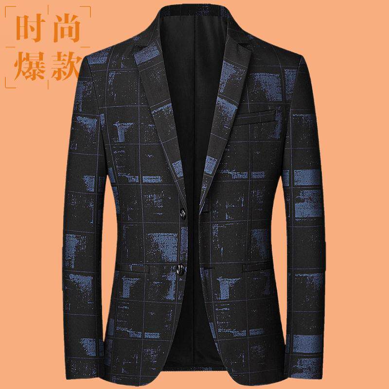 小西装男外套2026春季新款休闲西服修身上衣韩版百搭薄西服男上装