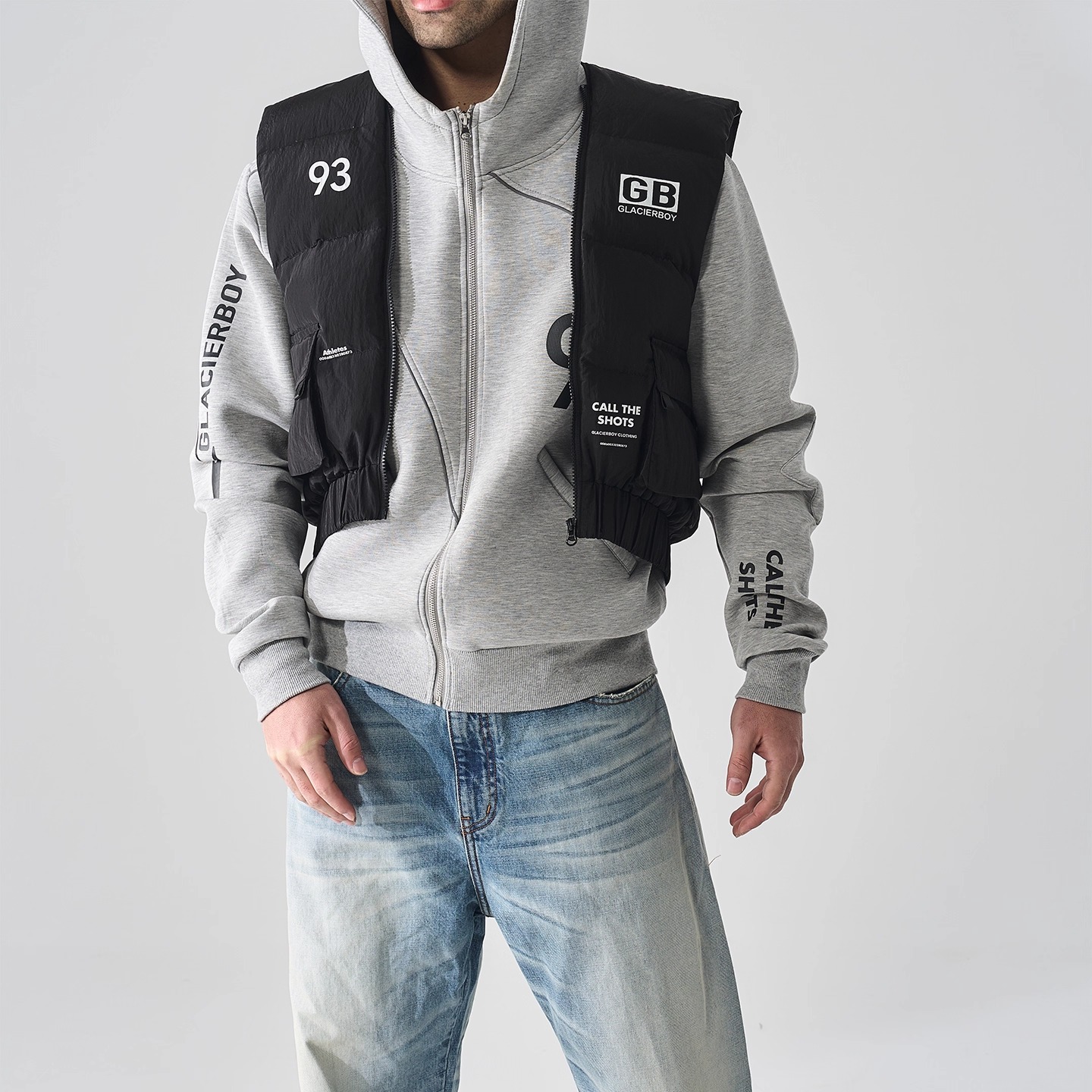 GLACIERBOY90白鸭绒羽绒马甲背心