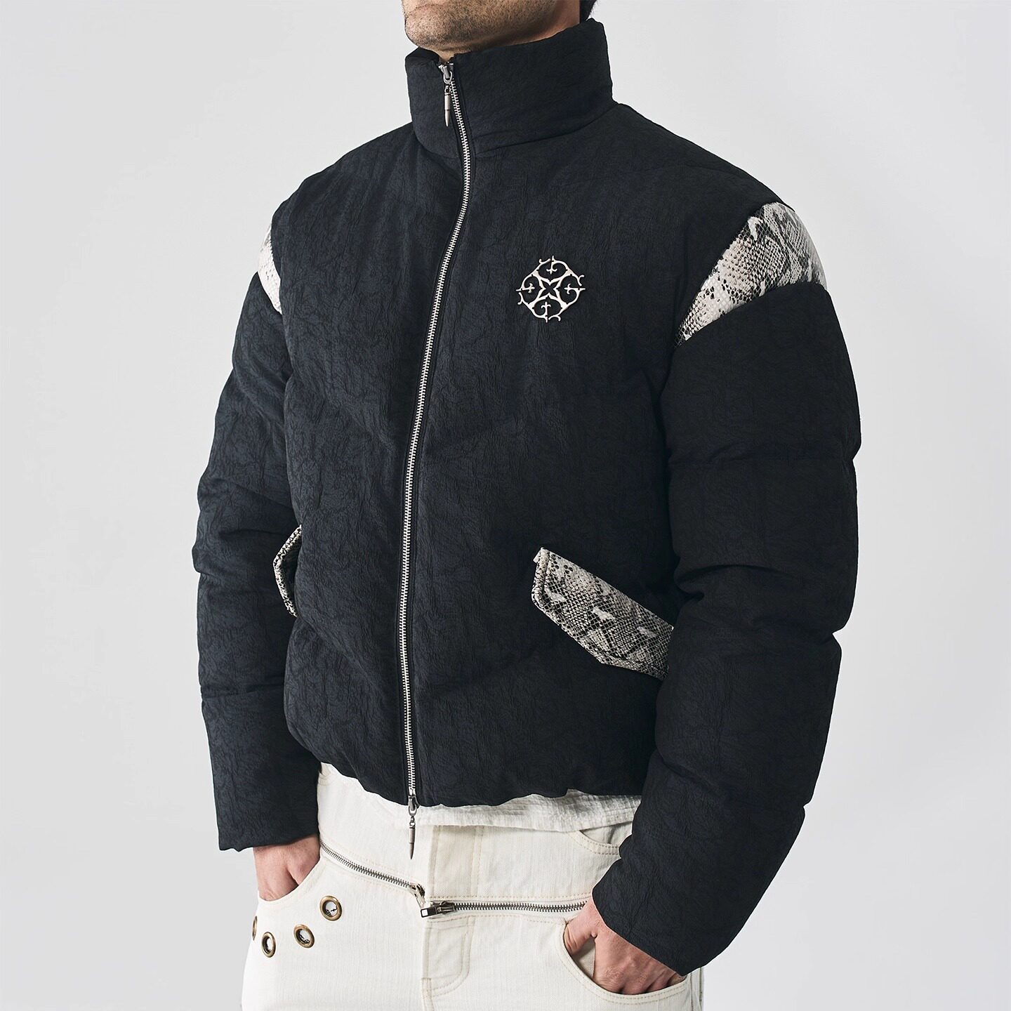 GLACIERBOY|蛇纹拼皮古典图腾90白鸭绒加厚保暖羽绒服面包服外套,男装,羽绒服,淘宝优惠券,粉丝福利购,淘宝优惠卷