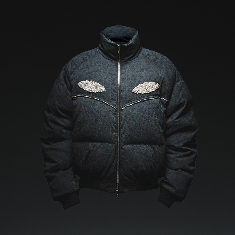 GLACIERBOY镶钻羽绒服90鸭绒300g