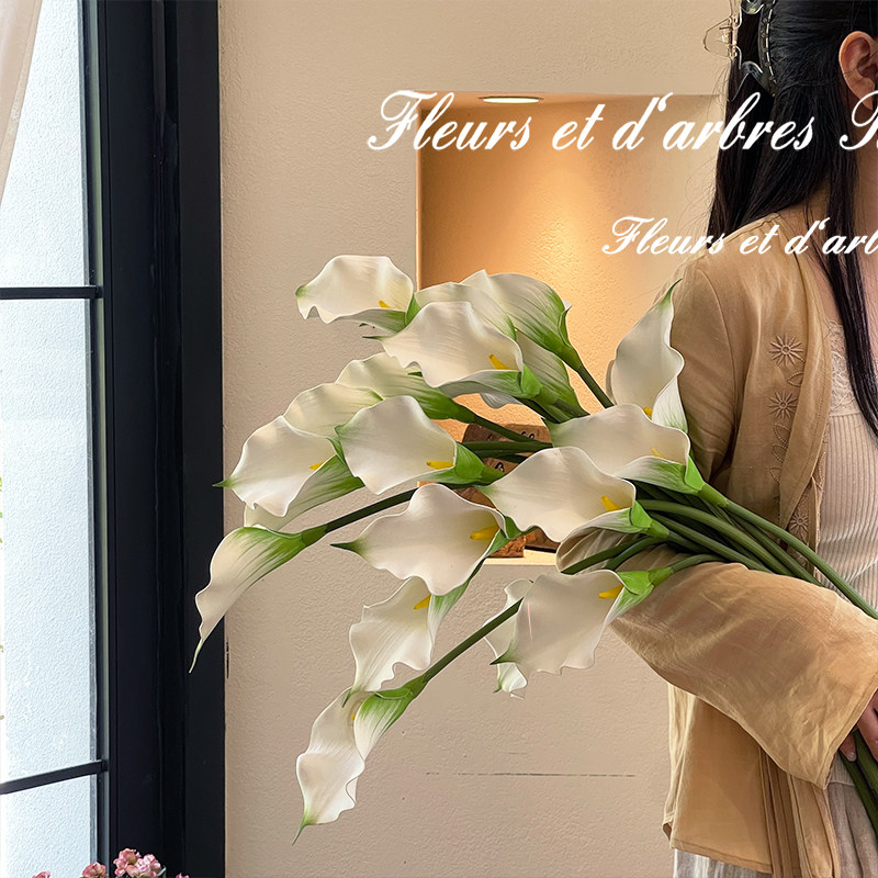 马蹄莲仿真花束婚礼路引插花