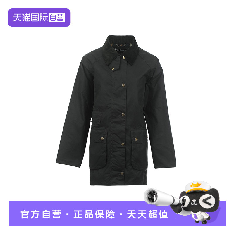 【自营】BARBOUR26ss女士英伦复古宽松休闲中长款油蜡夹克外套