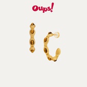 新年礼物oups周洁琼徐若晗乌鲁拉耳环秋冬C圈虎眼石耳饰925银原创