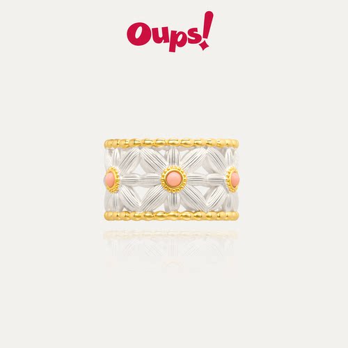 Oups!花神桂冠金银双色戒指原创