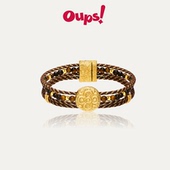 Oups姚晓棠李兰迪同款 莫图脉络手链复古虎眼石手链幸运首饰女原创