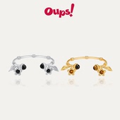 Oups易梦玲孙乐言同款 花叶絮语手镯天然石镶嵌精致花朵手环女原创