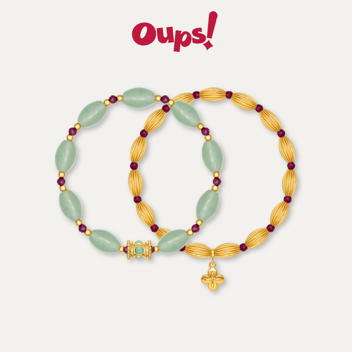 Oups!东陵玉金玉盈门手链套组