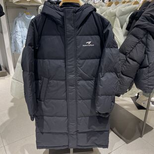 2025年冬季新品休闲男装梭织宽松连帽开襟长羽绒服R154115103以纯