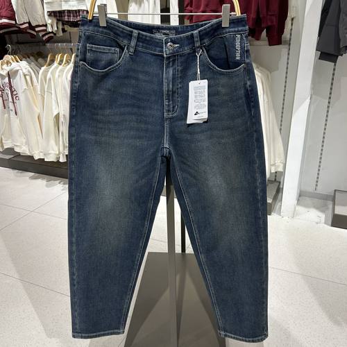 2025年冬季新品新款男装锥型牛仔九分裤R154126004以纯