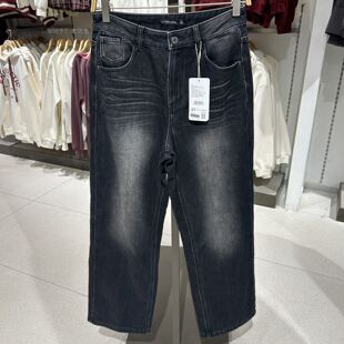 新品 高腰直筒牛仔长裤 新款 女装 R154226072以纯 休闲时尚 2025年冬季