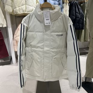 2025年冬季新品男装梭织宽松立领落肩开襟羽绒服R154115063以纯