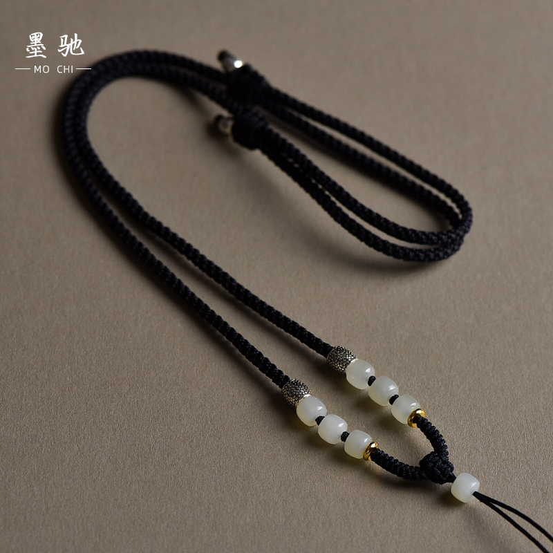 和田玉吊坠绳玉佩观音挂绳貔貅平安扣项链绳可调节红绳子挂绳黑绳