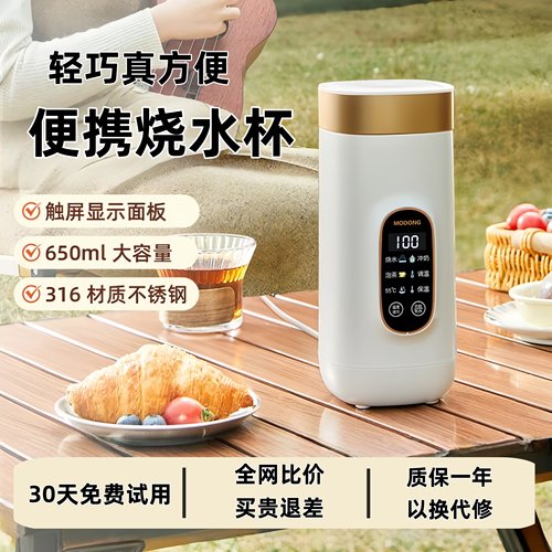 摩动电热水杯可调温便携式保温壶