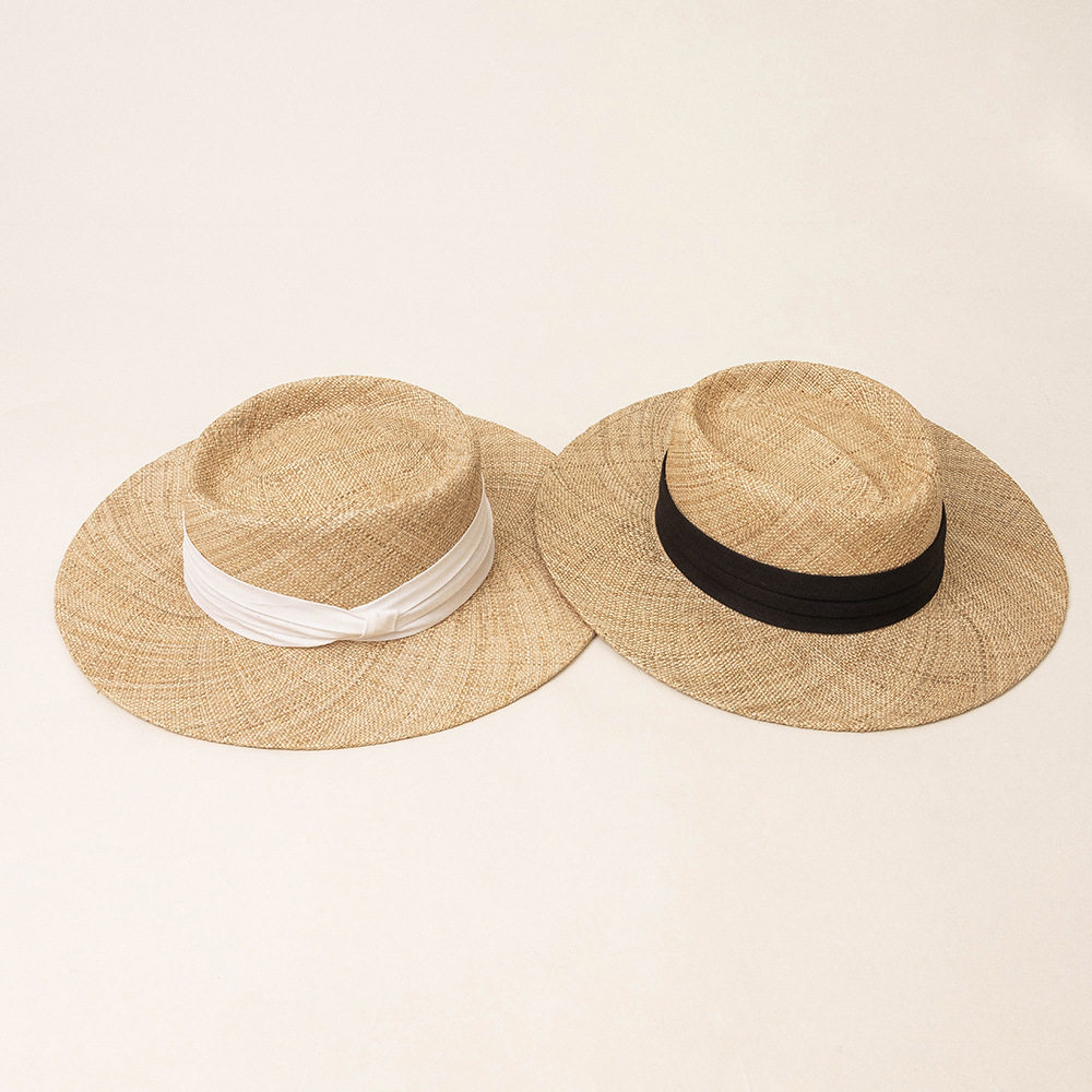 韩版春夏新款平顶大檐宝草草帽户外旅游防晒遮阳沙滩平顶帽网红潮