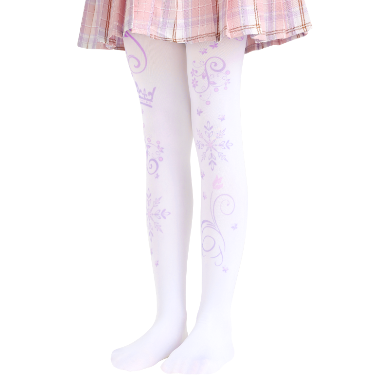 智友伴儿童袜子白色舞蹈袜女童夏季薄款打底裤学生百搭跳舞连裤袜