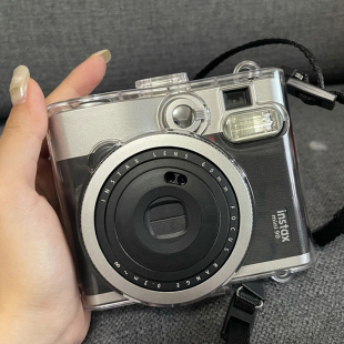 mini90透明水晶壳 拍立得保护壳instax硬壳外壳相机壳子配件