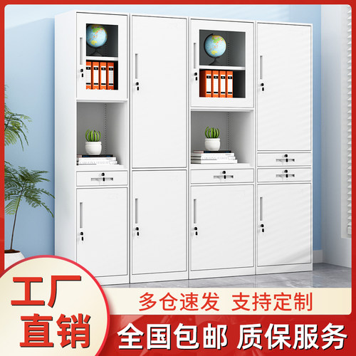 钢制文件柜铁皮柜子办公室收纳书柜档案柜资料柜凭证柜带锁储物柜