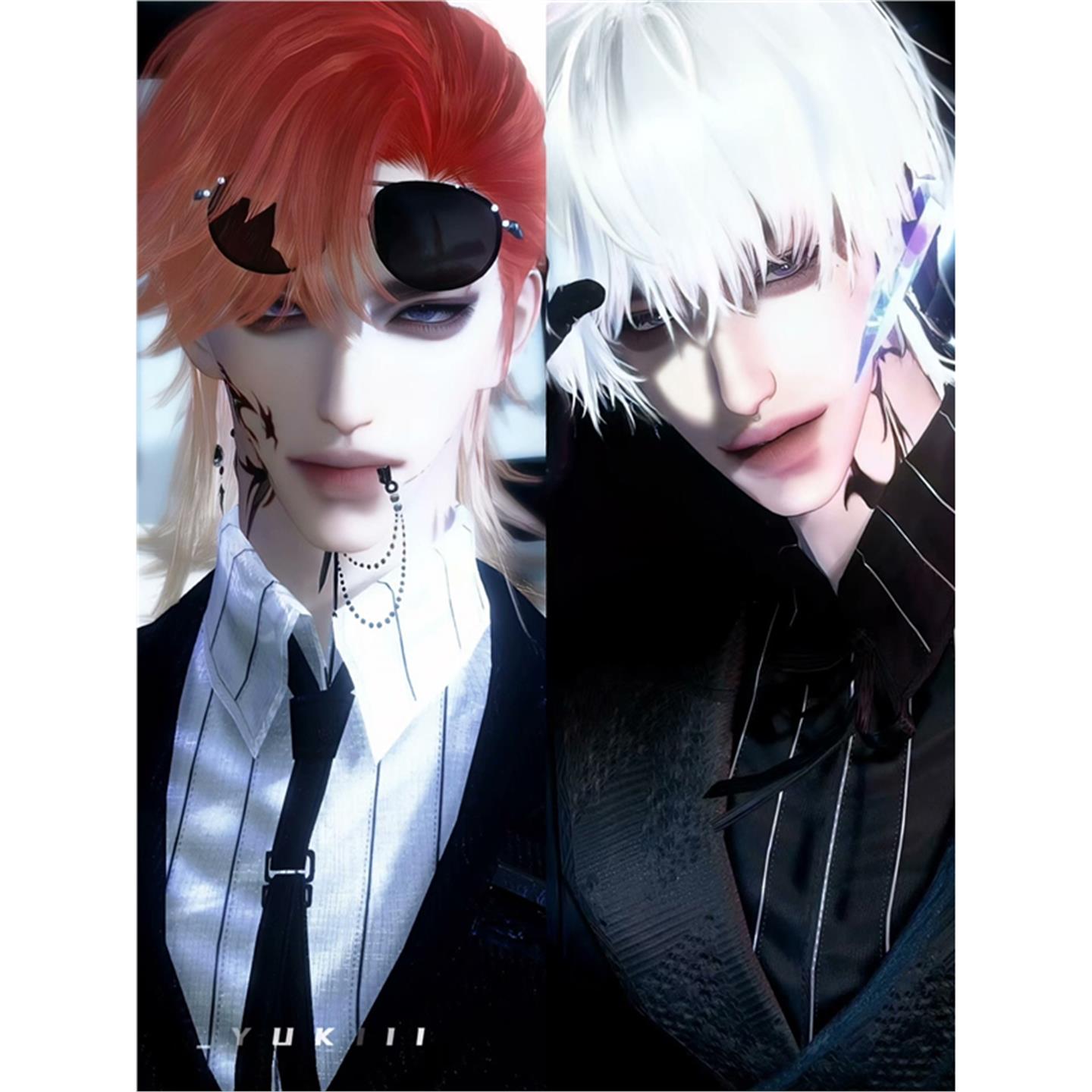 丝帕 Yukiii 漫画公式 逆水寒手游捏脸男通用