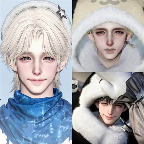 发2 不会摇尾巴的小狗 正太？ GG 逆水寒手游捏脸男通用 新世界