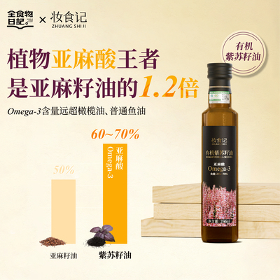 有机紫苏籽油闪充Omega3亚麻酸