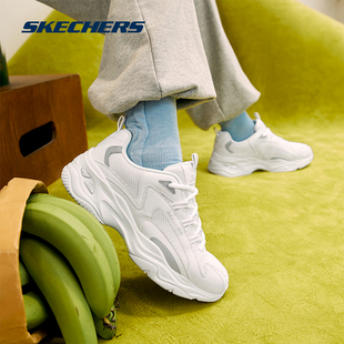 skechers斯凯奇运动鞋女小白鞋冬季新款网面透气跑步鞋女休闲鞋子