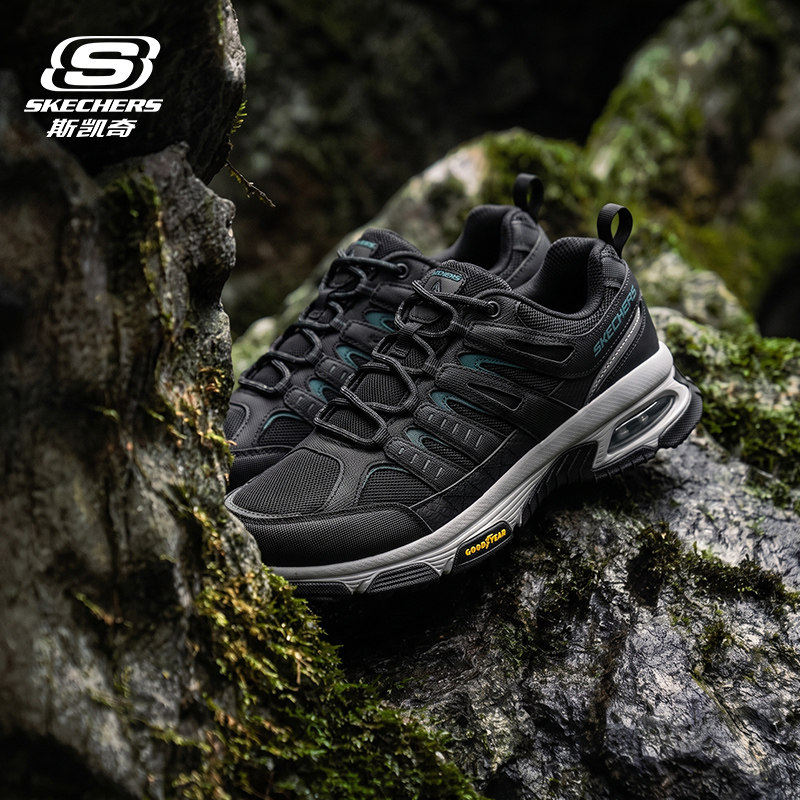 skechers斯凯奇运动鞋男款户外休闲鞋2026秋季鞋子男鞋旅游徒步鞋