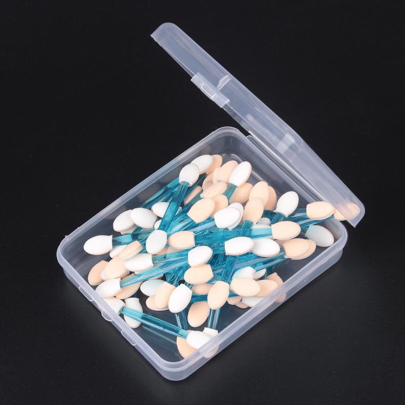 25/50双头眼影棒眼影刷海绵棒一次性化妆工具眼部一支便携化妆刷