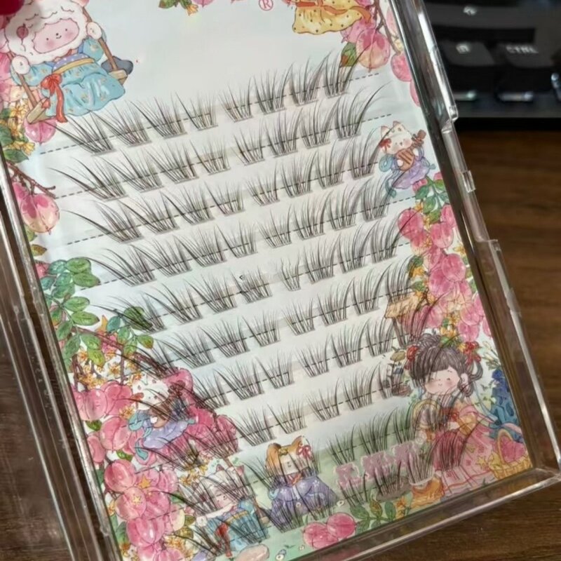 温柔黑T19狐系小狐狸淡颜嫁接感上镜假睫毛自然眼尾浓密拉长