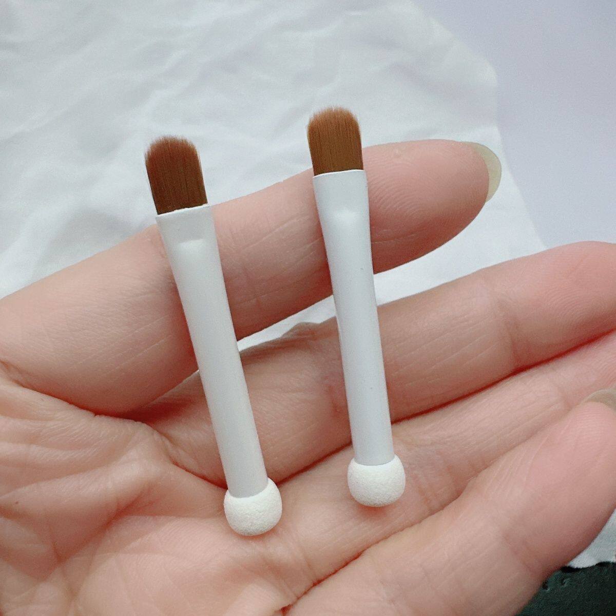 迷你双头小圆球海绵棒遮瑕刷眉刷扁头粉底刷粉饼散粉刷痘印泪沟