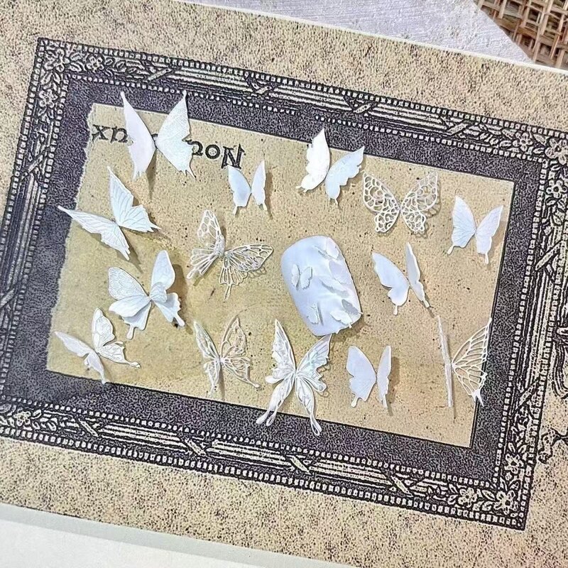 美甲蝴蝶硅胶手工DIY软模具立体浮雕指甲装饰图案美甲店专用模型