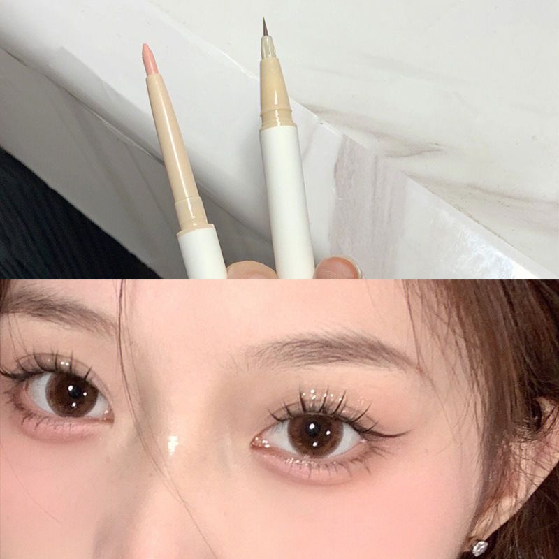 显嫩之神~妈生卧蚕笔哑光高光提亮二合一眼影笔眼妆不晕染眼线笔