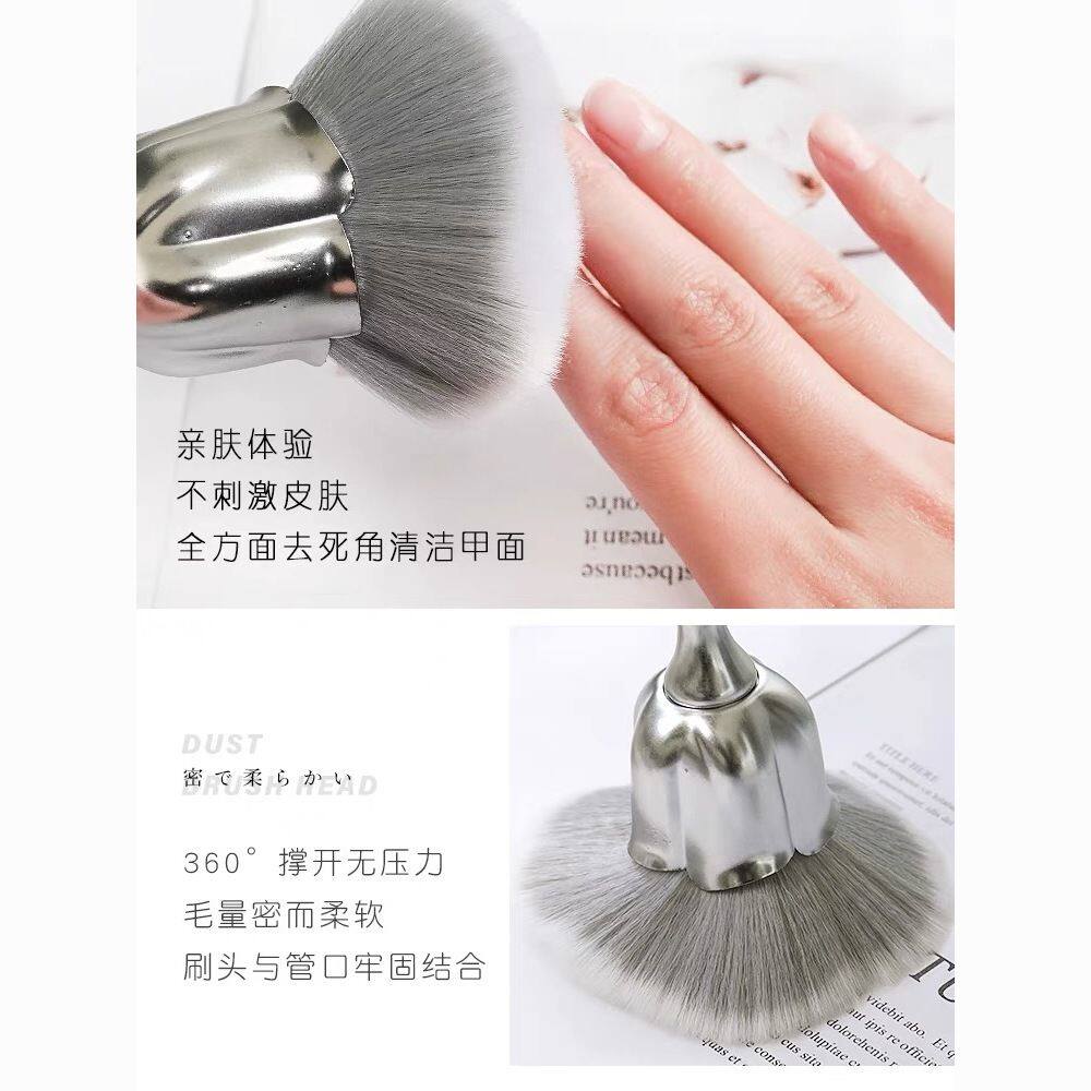 玫瑰花型长柄散粉刷美甲扫尘刷蓬松可爱大头公主风化妆刷