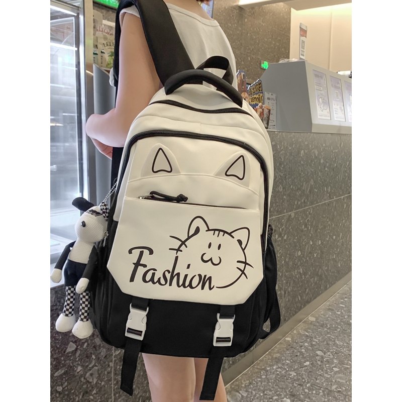 书包女韩版可爱猫咪小学生3—6年级背包初中生高中生大容量双肩包