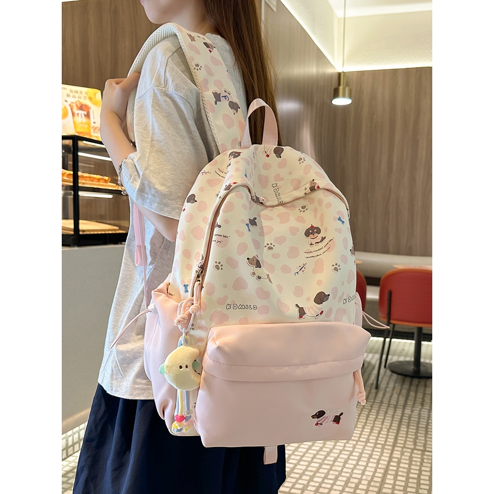 学院风减负轻便书包女初中生高中学生新款大容量可爱小学生双肩包