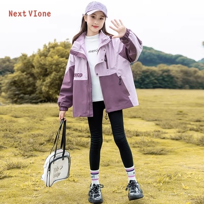英国LMKL女童外套秋冬季2025新款儿童冲锋衣三合一可拆卸女孩加厚