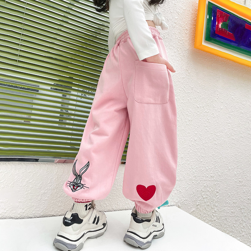 英国MDCW儿童裤子大童女装春款2025新款女童休闲裤运动裤