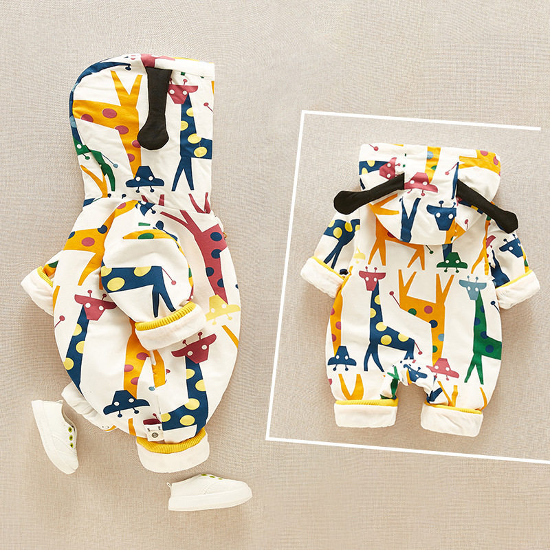 英国DHWA超洋气婴儿春装外出服百天男宝宝衣服春季连体衣套装