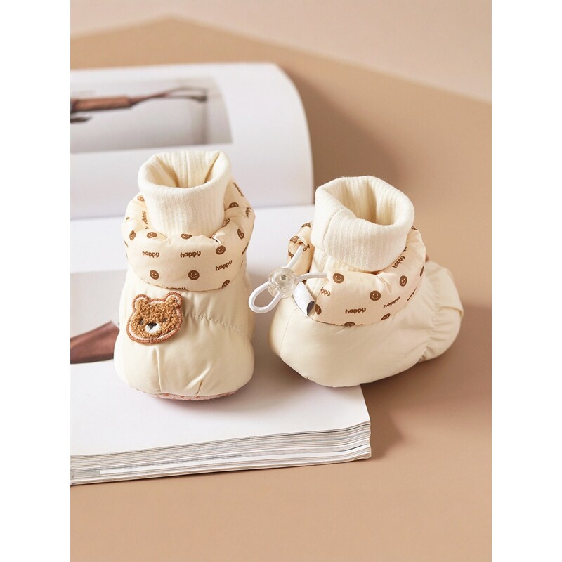 英国DGKP婴儿鞋袜一体不掉跟冬季男女宝宝步前鞋软底加绒保暖棉鞋