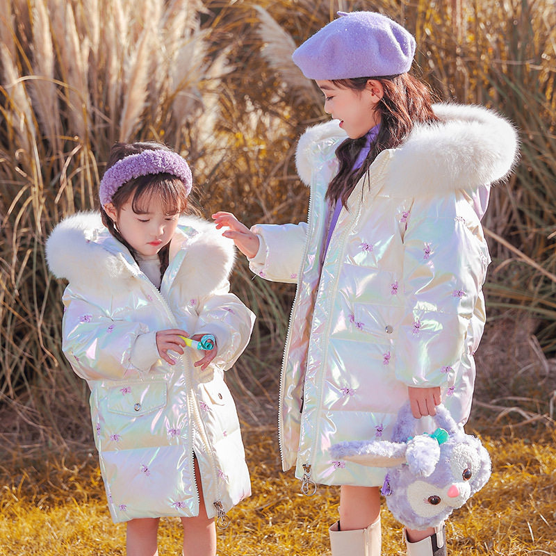 next MaxM女童羽绒服中长款儿童加厚宝宝冬季中大童免洗童装外套