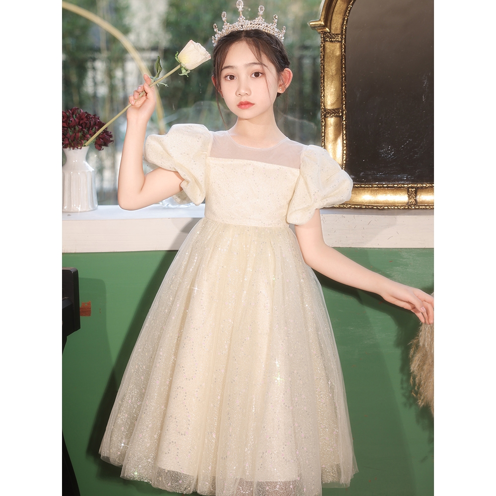女童礼服儿童绝美公主裙小女孩连衣裙花童婚礼主持人钢琴演出服