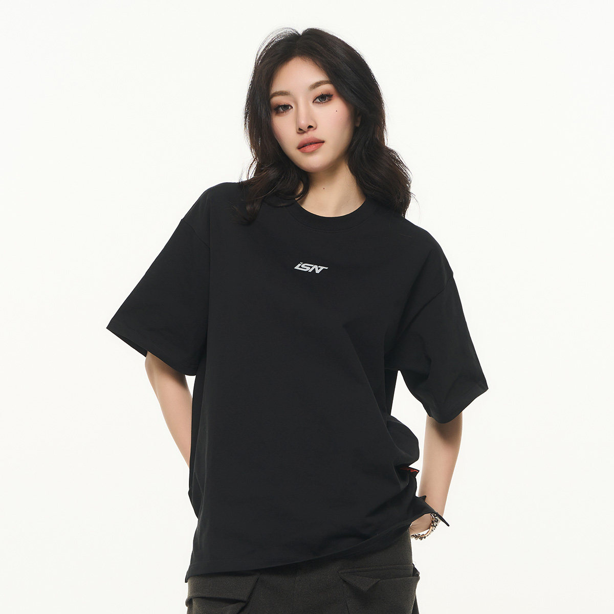 热极InsanityCrew山顶见短袖3m反光大字母街头宽松os短袖男女同款