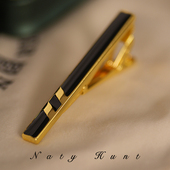 配饰暗夜流领镀金领带夹高合金领带夹礼盒装 Natyhunt男士 商务正装