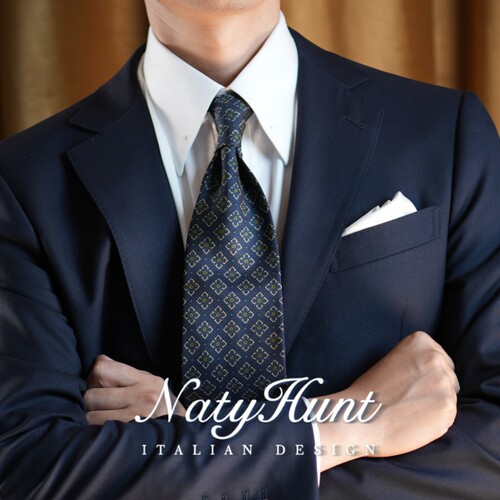 Natyhunt桑蚕丝复古意式真丝领带