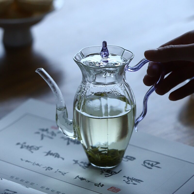 手工日式耐高温玻璃水仙茶壶家用冷泡茶专用泡茶壶春季绿茶壶
