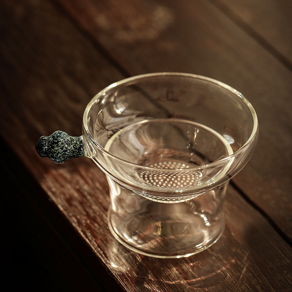 日式玻璃茶滤器奉珠滤网茶漏创意过滤茶叶滤茶器茶叶过滤网茶配件