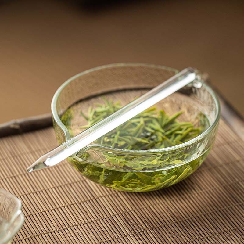 锤目纹引流碗泡法玻璃泡茶碗引流碗泡茶器绿茶日式公道杯茶具茶海