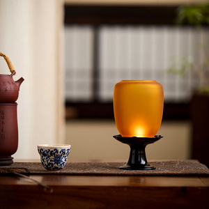 空幻蜡烛烛台家用香薰玻璃摆件高级感复古中式禅意创意氛围灯古风