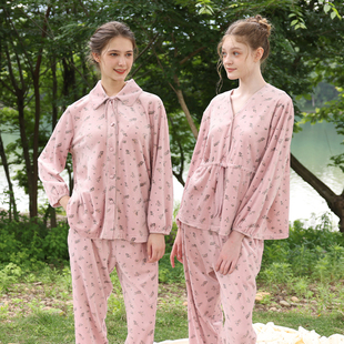 曼诺曼蒂克女士睡衣秋冬新款银狐绒优雅中淑姐们家居服套装可外穿