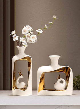 新中式电视柜装饰摆饰轻奢高档古风客厅玄关茶桌高端家俱家居饰品